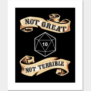 d20 roll 10 not great  not terrible Posters and Art